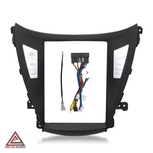 Consola Tipo Tesla Hyundai Elantra 2012 a 2013 - 9" (Negro Mate) + Pacha