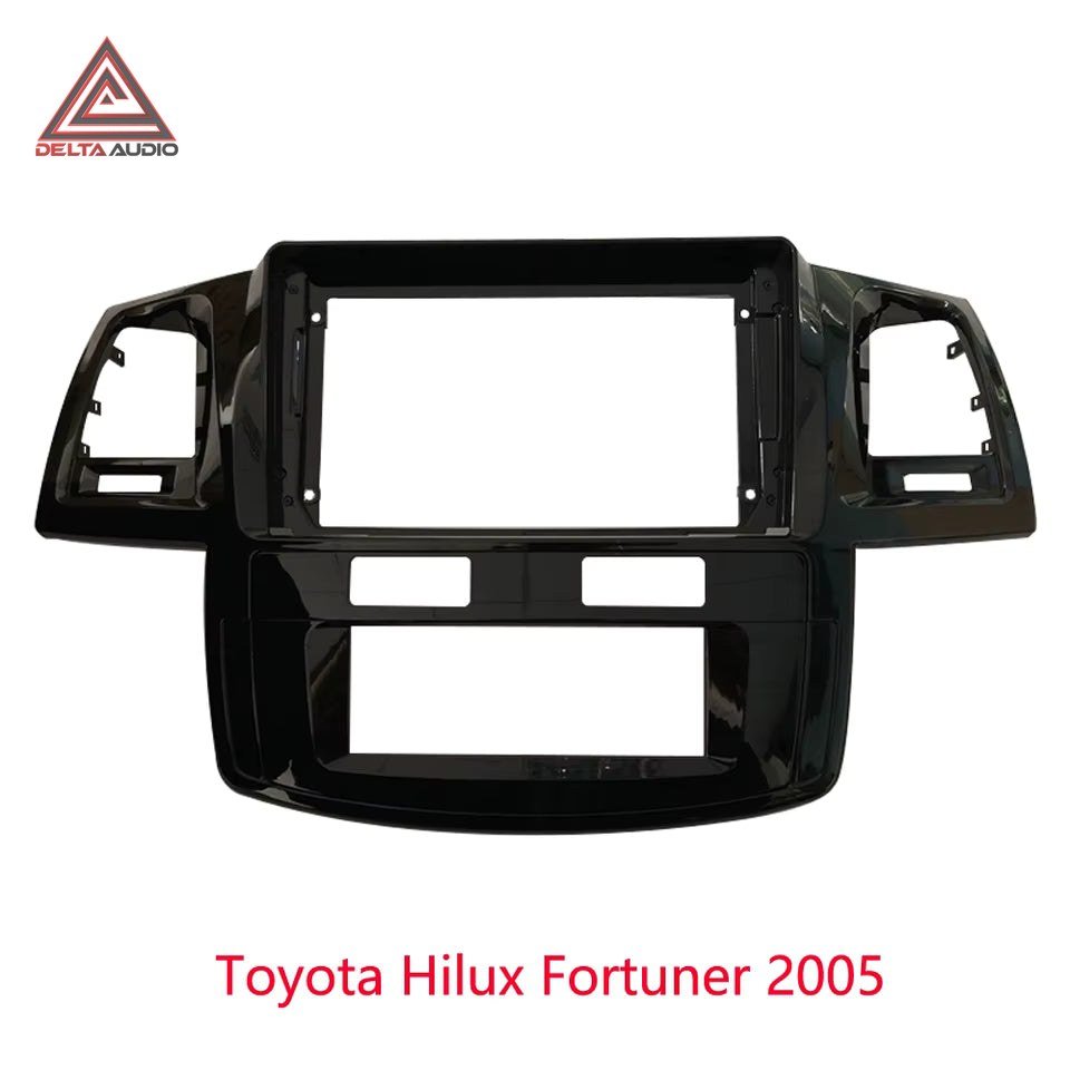 Consola Toyota Hilux, Fortuner, Aire Digital 2005 a 2008 - 9 (Negro Brillante)