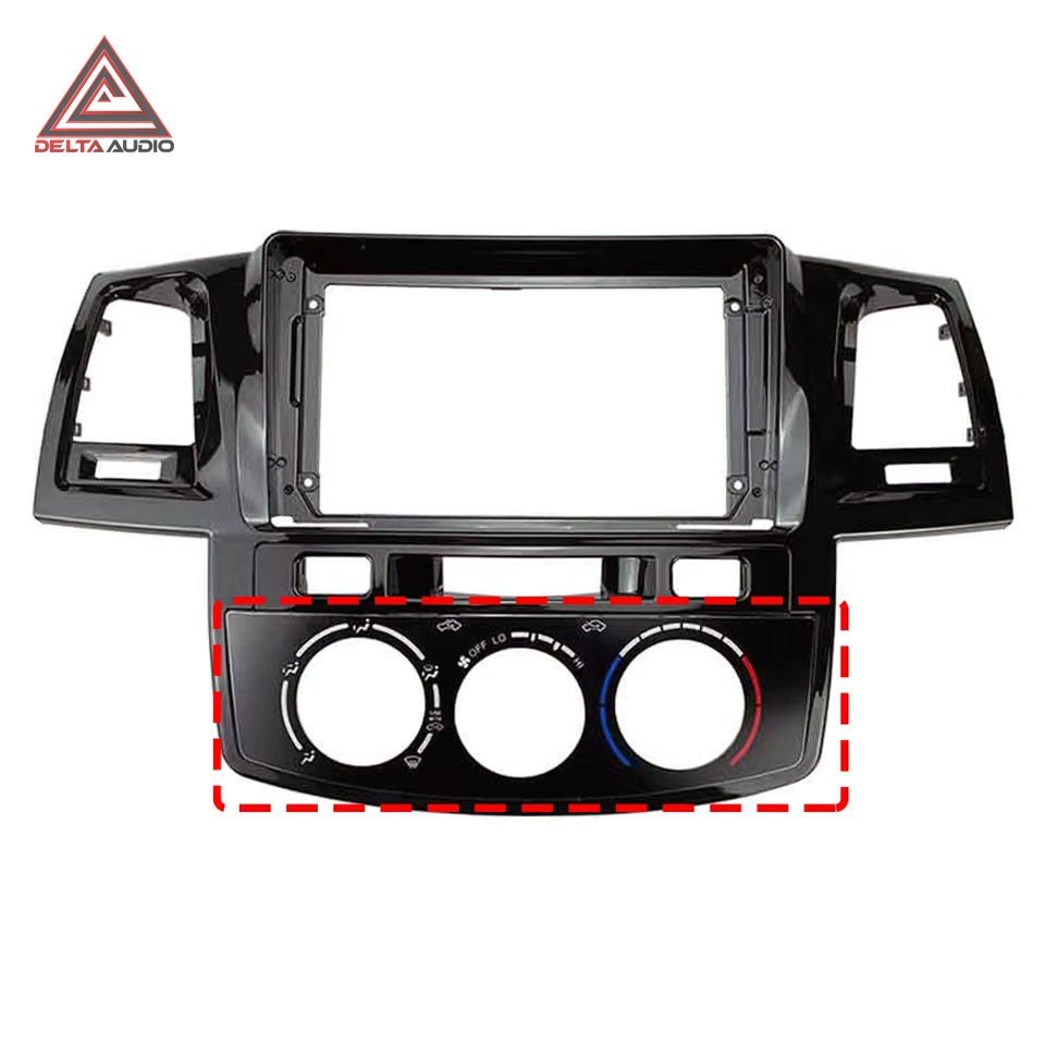 Consola Toyota Hilux, Fortuner Aire Manual 2009 a 2016 - 9 (Negro Brillante)