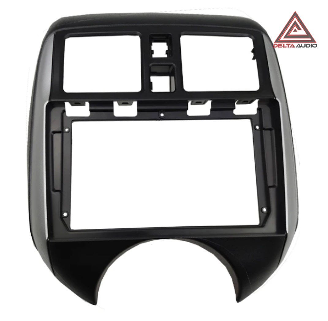 Consola Nissan Versa 2012 a 2014 - 9 (Negro Mate con Gris Plata)