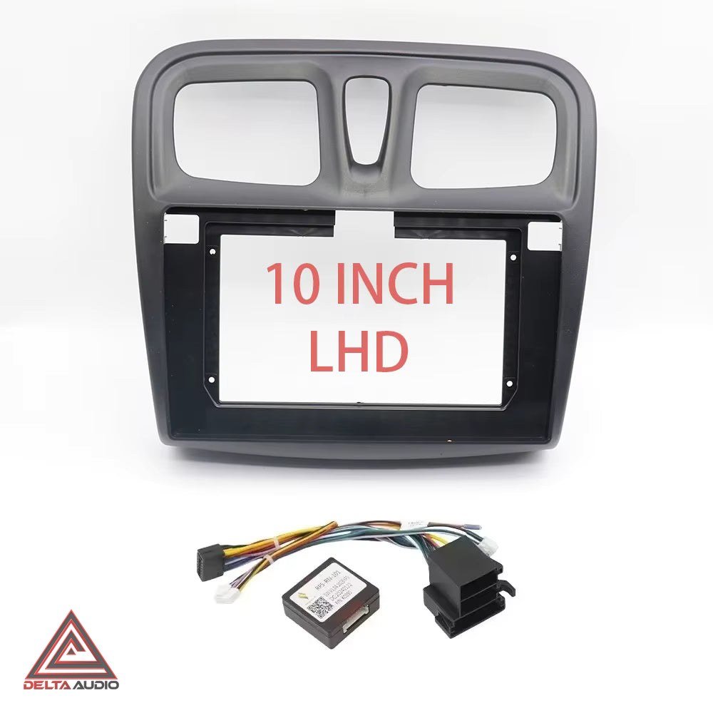 Consola Renault Logan, Sandero, Stepway 2017 a 2024 - 10 + CAN BUS (Negro Mate)