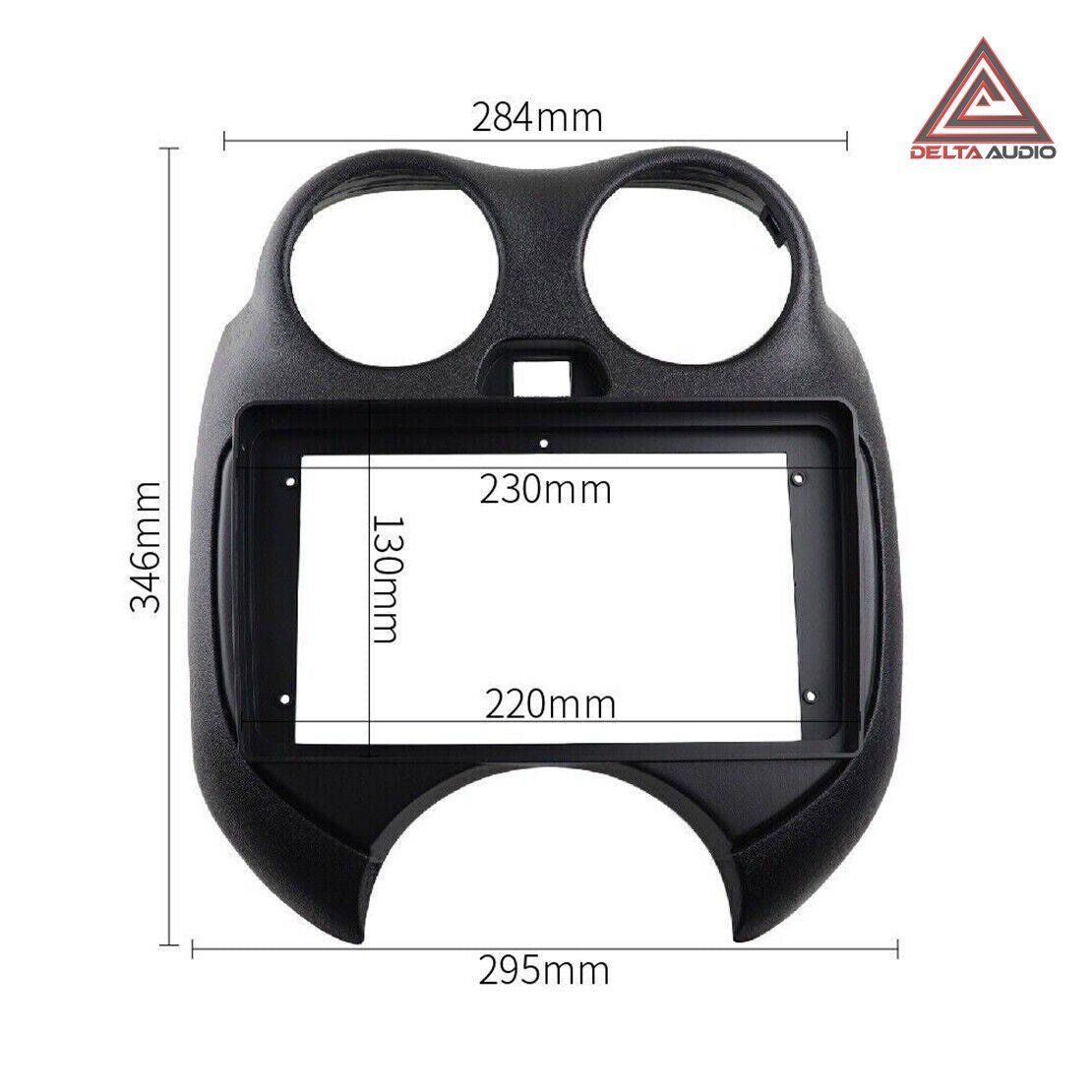 Consola Nissan March 2012 a 2021 - 9 (Negro Opaco)
