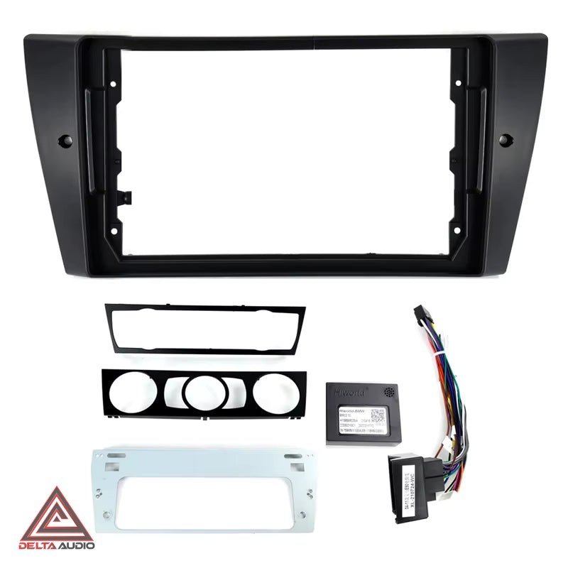 Consola BMW 3 2004 a 2012 9 + CAN BUS (Negro Mate)