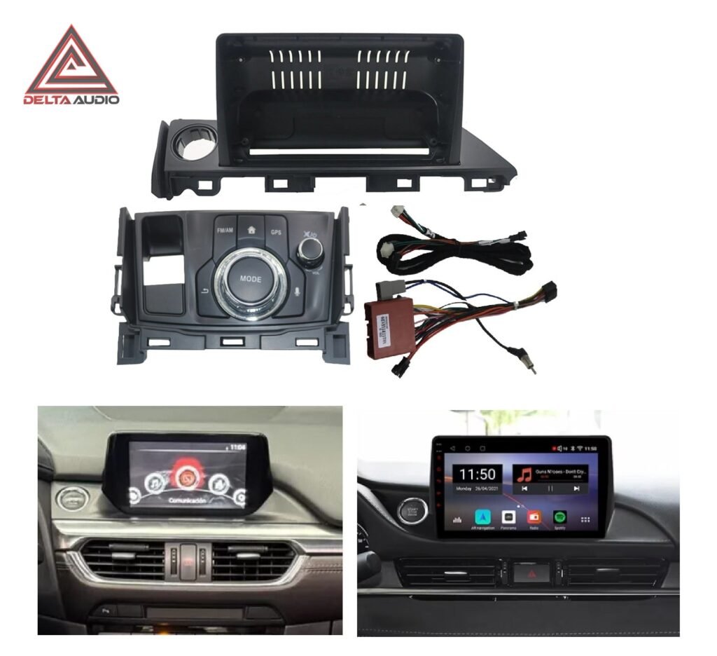 Consola Mazda 6 2016 a 2020 - 9 (Negro Mate) + Palanca de Mando + CAN BUS